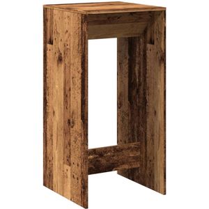 vidaXL Bartafel 51x50x103,5 cm bewerkt hout oud houtkleurig - Bartafel - Bartafels - Statafel - Statafeltje