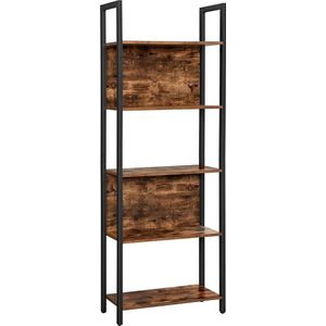 Rootz Keukenkast - Boekenkast Industrieel - Kasten - Ladderkast 5 Lagen - 62 x 24 x 165 cm