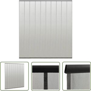 vidaXL Vliegengordijn - 10-delig - 240x240 cm - Zwart Vliegengordijn - Hordeur - Zwarte Hordeur - Zelf Sluitend Doek - Mesh Doek