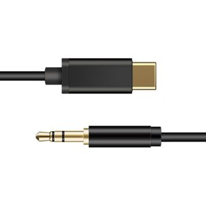 VeryGoods™ USB C naar AUX kabel - USB C naar AUX - Jack naar USB C Auto - Audio kabel - Audiokabel AUX USB-C - USBC 3.5 mm Headphone Kabel - Zwart