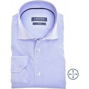 Ledub modern fit overhemd - middenblauw - Strijkvriendelijk - Boordmaat: 48