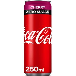 Frisdrank coca cola cherry zero 0.25l - 24 stuks