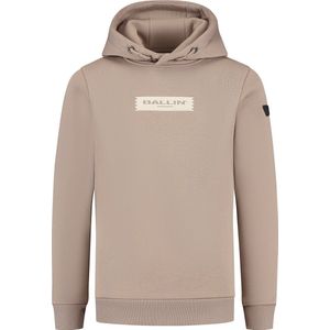 Ballin Amsterdam - Jongens Slim fit Sweaters Hoodie LS - Taupe - Maat 16