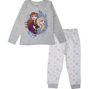 Frozen pyjama - katoen - pyjamaset - Elsa - Anna - grijs - maat 92 - 2 jaar