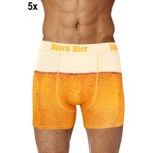 5x Boxer short Bjorn bier mt.XL - ondergoed boxershort thema feest festival Bjorn  Bier bierfeest apres ski