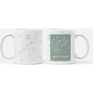 Koffiemok groene tienten waterman