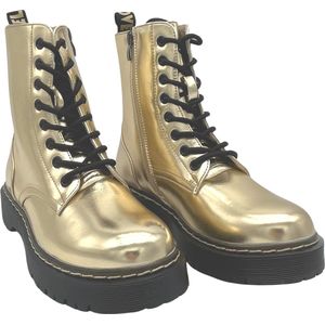 SmileFavorites® Veterboots - Goud - Imitatieleer - Maat 38 -