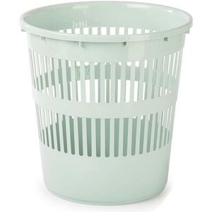 Plasticforte Afvalbak/vuilnisbak/kantoor prullenbak - plastic - mintgroen - 28 cm