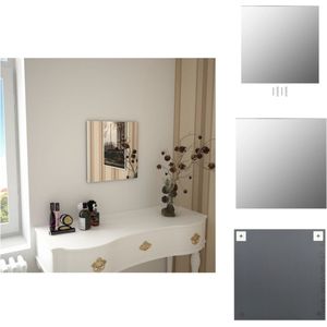 vidaXL Wandspiegel - Minimalistisch design - 40 x 40 cm - Inclusief accessoires - Spiegel