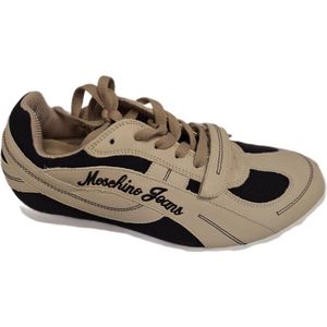MOSCHINO SNEAKER-D.RUNNING-ECRU/NOIR-SIZE 39