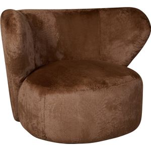 Fauteuil Luton - Stof - Bruin - 99 x 78 x 87 cm (BxHxD)