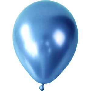 Mini Blauwe Chroom Ballonnen (20 stuks / 12 CM)