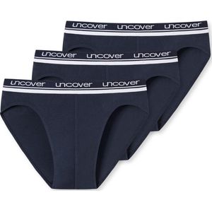 Schiesser Uncover Heren Rio-Slip - Blauw - 3-Pack - Maat XXL