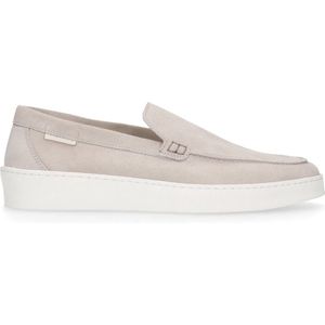 Manfield - Heren - Beige suède loafers - Maat 46