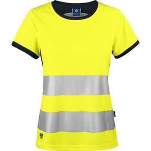 ProJob 6012 SIGNALISATIE T-SHIRT EN ISO 20471 KLASSE 2 DAMES 646012 - Geel/Zwart - S