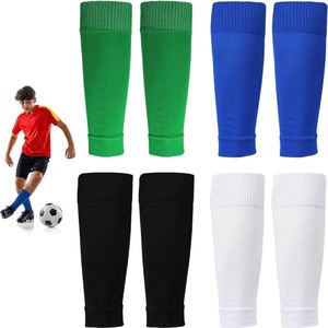 4 paar voetbalkousen - scheenbeschermers kinderen - voetbalkousen zonder voet - professionele beenbescherming