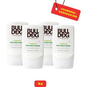 4x Bulldog Original Aftershave Balm - 4x 100ml - Voordeelverpakking!