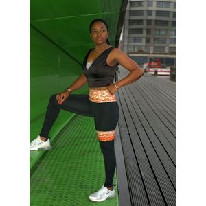 Pfeka Afrikaanse Masvingo Prints dames high waist leggings/yogapants MAAT L