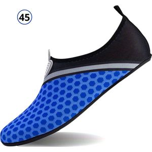 Livano Waterschoenen Voor Kinderen & Volwassenen - Aqua Shoes - Aquaschoenen - Afzwemschoenen - Zwemles Schoenen - Blauw - Maat 45