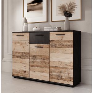 Meubella - Dressoir Bellini - Licht old wood - 120 cm - 1 lade