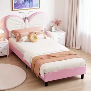 TIMORWTF Kinderbed, 90 x 200 cm, prinsessenbed met verstelbaar hoofdeinde en lattenbodem, gevoerd eenpersoonsbed voor kinderen en jongeren, fluweel, bordeaux TIMORWTF Kinderbed, 90 x 200 cm, prinsessenbed met verstelbaar hoofdeinde en lattenbodem, gevoerd eenpersoonsbed voor kinderen en jongeren, fluweel, bordeaux