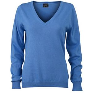 James and Nicholson Vrouwen/dames V-hals pullover (Gletsjer blauw)