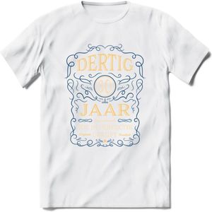 30 Jaar Legendarisch Gerijpt T-Shirt | Royal Blue - Ivoor | Grappig Verjaardag en Feest Cadeau Shirt | Dames - Heren - Unisex | Tshirt Kleding Kado | - Wit - XL