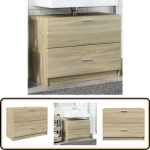 vidaXL Wastafelkast - 78x37x59 cm - Sonoma Eiken Wastafelkast - Wastafelkasten - Badkamer Wastafel Kast - Wastafelkastje