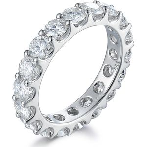Evertina - 14k Witgouden Moissanite Eternity Ring - 0.3 karaat
