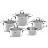 Fissler Las Vegas Kookpannenset - 5 delig - RVS - met glazen deksels