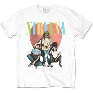 Nirvana - Trapper Hat Heren T-shirt - L - Wit
