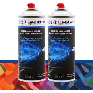 Spuitbus Autolak DAIHATSU Kleurcode S18 - PURPLISH SILVER-MET. - 400ml + Spuitbus BLANKE LAK - 400ml