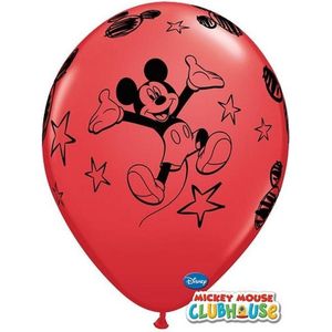 Disney Mickey Mouse Clubhouse ballonnen rood 6 st. ø 30,48 cm.