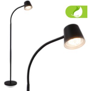 Briloner Cielo - Snoerloze LED Vloerlamp - 1502015 - Dimbaar - Touch - USB-C Opladen - Snoerloos - Verwisselbare batterij en lichtbron - 126,5 x 21 cm - Zwart