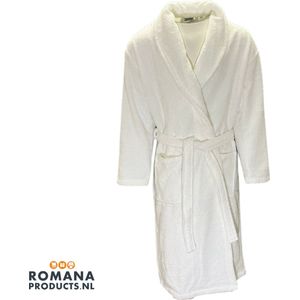 Badjas | Velvet | Hoogwaardige kwaliteit | Zeer luxe | Ochtendjas | Heerlijk warm | Super zacht fleece | Binnenzijde katoen | Wit | XL