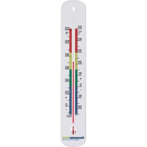 215 mm wandthermometer - kleurgecodeerde kamerthermometer - Gemaakt in het VK - thuiskantoor tuin kas - Binnen buiten temperatuurthermometer - wandmontage