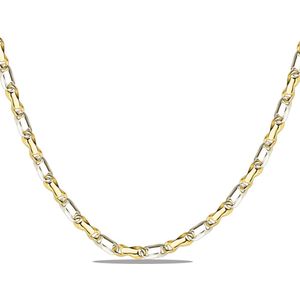 Juwelier Zwartevalk - 14 karaat gouden bicolor ketting 15.058/50cm