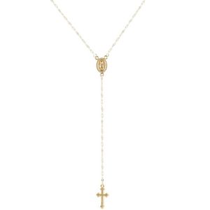 WiseGoods Luxe Rozenkrans Ketting - Kettingen - Cadeau - Dames - Vintage - Fashion - Sieraden - Kleding Accessoires - Goud