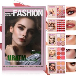 67 Kleuren Make-up Vijf Lagen Oogschaduwpalet Blush Shimmer Contour Highlight Oogschaduw Boekset