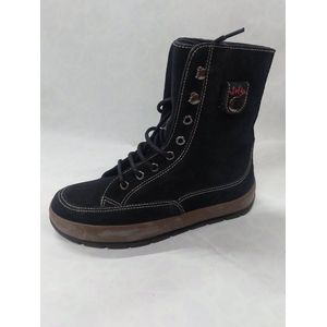 WOLKY 230 / halfhoge veterschoenen met verlengstuk / zwart / maat 37