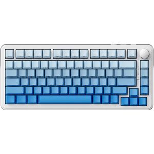 Ajazz AK820 MAX - 75% Draadloze Gaming Toetsenbord - Mechanisch - Zij Bedrukte toetsen - Gasket - Hot Swap - Tri mode - QWERTY Toetsenborden- 82 Keys - Gradiënt blauw