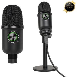 Nor-tec Microfoon met statief - Podcast microfoon - HOGE KWALITEIT - Gaming microfoon - Steam microfoon - Voor PC Xbox PS4 PS5 Macbook - Zwart - Plug & Play