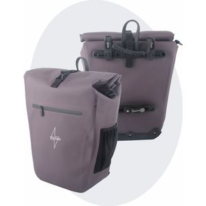 Voltano Luxe E-bike Fietstas 28L – Taupe – Pakaftas Met Laptop vak – 100% Waterdicht - Met Schouderband