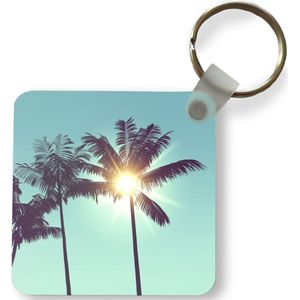 Sleutelhanger - Uitdeelcadeautjes - Palmbomen - Zomer - Zon - Plastic