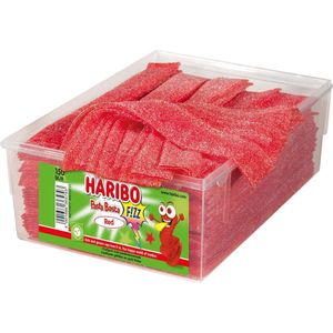 Haribo - Pasta Basta Aardbei - Zure Matten - 1 Silo a 150 Stuks - Zuur - Matjes - Rood