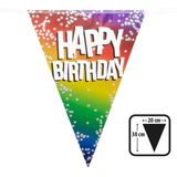 Boland - Folievlaggenlijn 'Happy Birthday' Multi - Regenboog - Regenboog