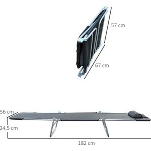 Outsunny Ligstoel liggen ligbank voor buiten stoel relax lounger lounger voor in het bad tweebenig 4 kleuren AU-1107-FQU8