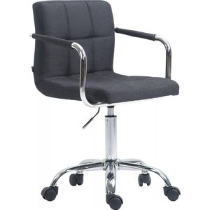 In And OutdoorMatch Bureaustoel Tarido op wielen - Donkergrijs - Ergonomische bureaustoel - Stof - Voor volwassenen - Hoogte verstelbaar 45-56cm