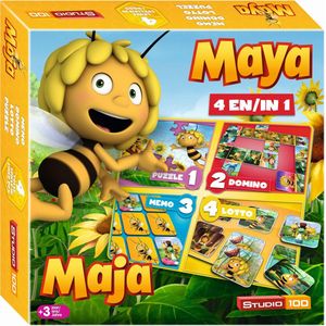 Studio 100 MAYA 4-IN-1- BOX bordspel Kaartspel Gelukspel