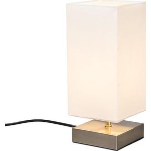 QAZQA milo - Moderne Tafellamp - 1 lichts - H 255 mm - Wit - Industrieel - Woonkamer | Slaapkamer